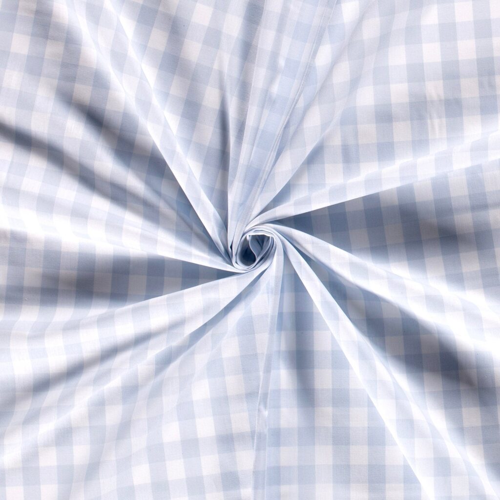 Tissus Coton Vichy Bleu ciel