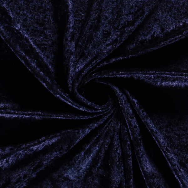 Tissus Panne De Velours Bleu Marine