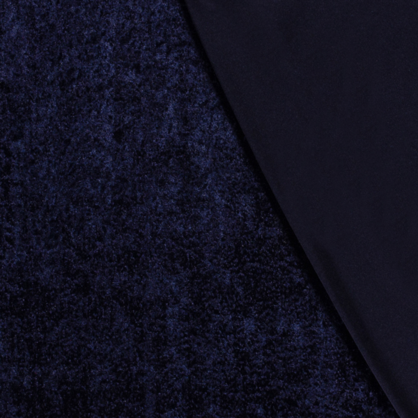 Tissus Panne De Velours Bleu Marine – Image 4