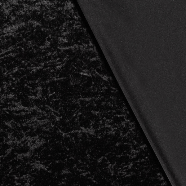 Tissus Panne De Velours Noir – Image 4