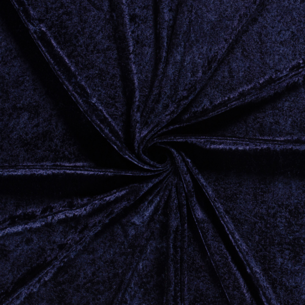 Tissus Panne De Velours Bleu Marine – Image 3