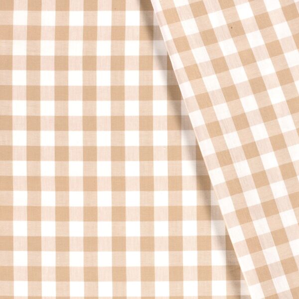 Tissus Coton Vichy Camel – Image 4