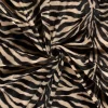 Fourrure Imprimé Velboas Zebre Fond Blanc Casse