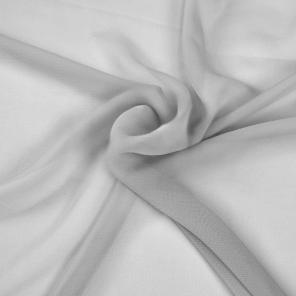 MOUSSELINE UNI GRIS CLAIR