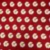 Coton imprimé tournesol fond rouge - 3 mètres
