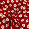 Coton imprimé tournesol fond rouge - 3 mètres – Image 2